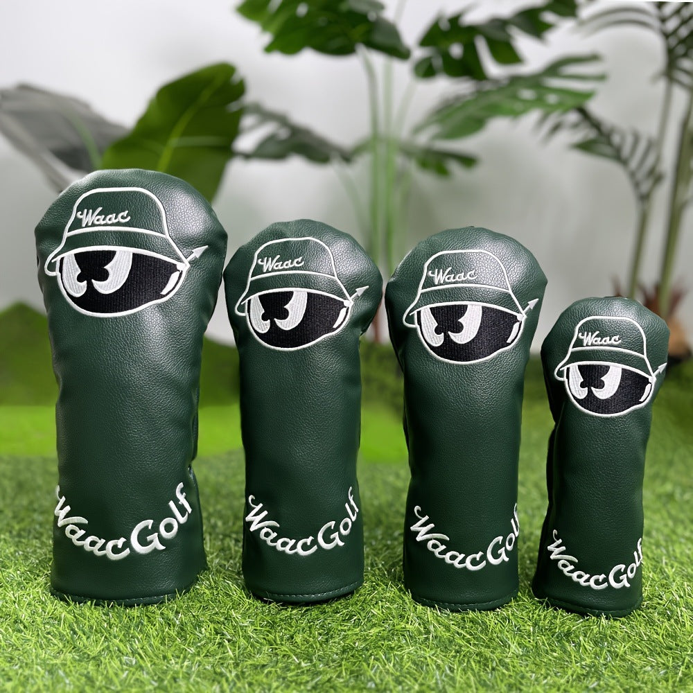 Golf Headcovers Golf Club Head Covers May The Course Be with You Style Elegant Embroidery Premium Leather Driver Fairway(FW) Wood Hybrid(UT) with Number Tags, Golf Mallet Putter Cover