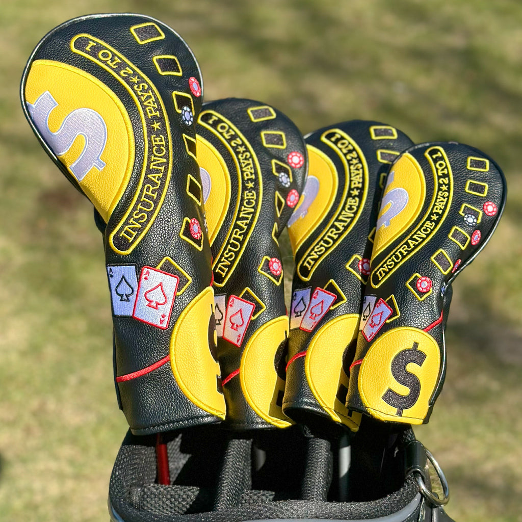 Money & Poker Golf Club Head Covers with Embroidery