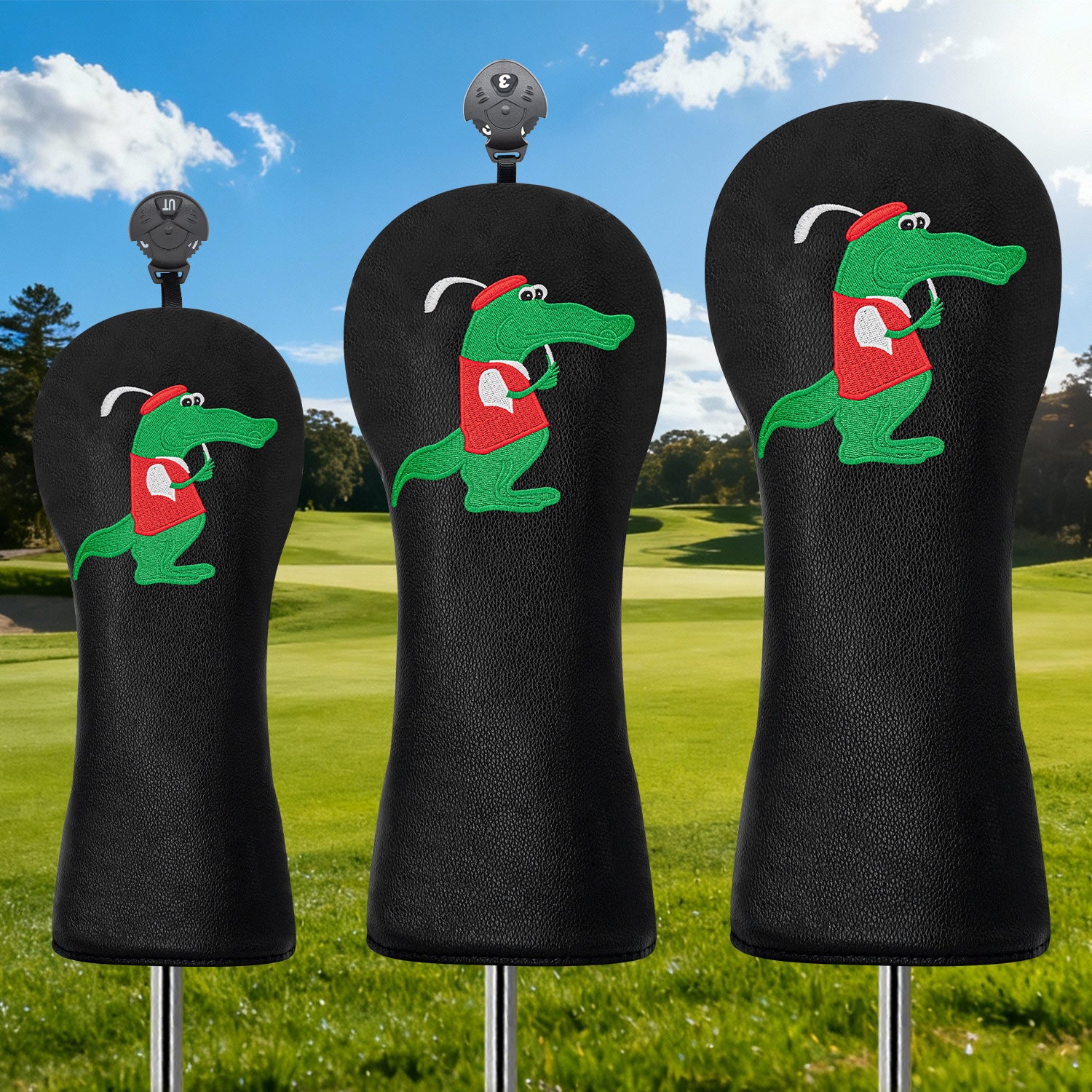 Golf Crocodile Embroidery Golf Club Head Covers Driver Golf Club Headcove
