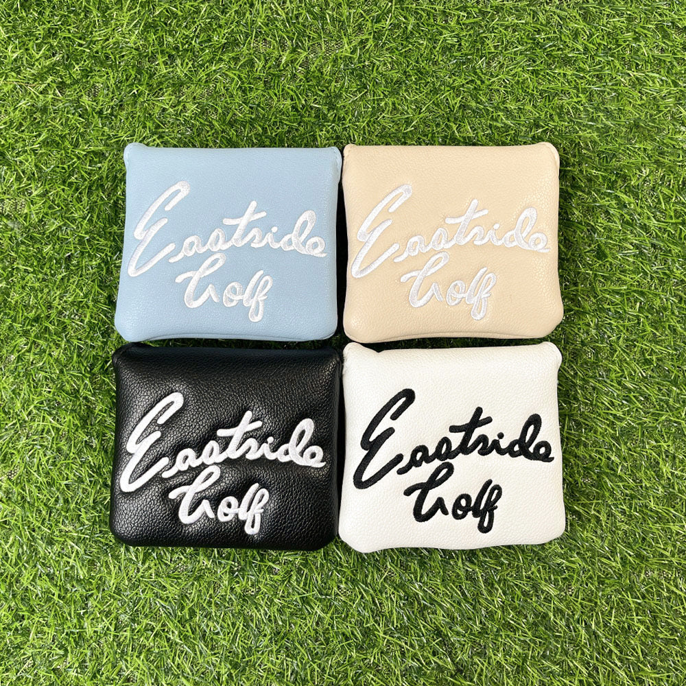 Swinging golfer embroidery golf putter covers