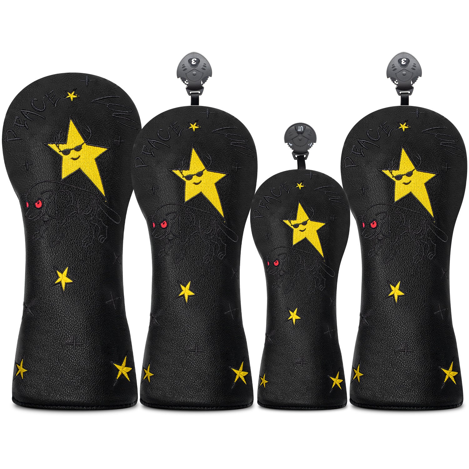 Five-Pointed Star Embroidery Golf Club Covers