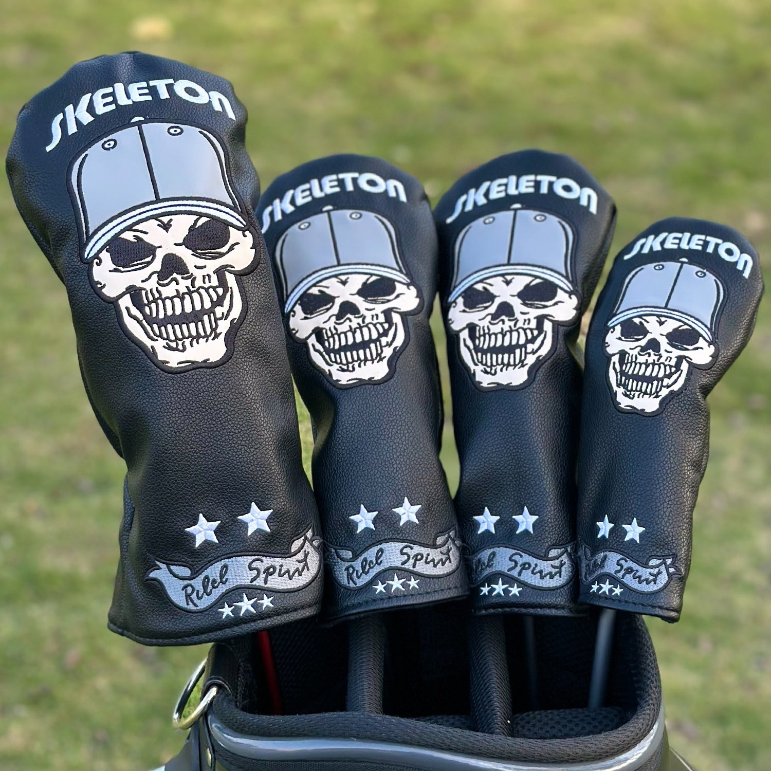 Skull Golf Club Head Covers with Star Embroidery