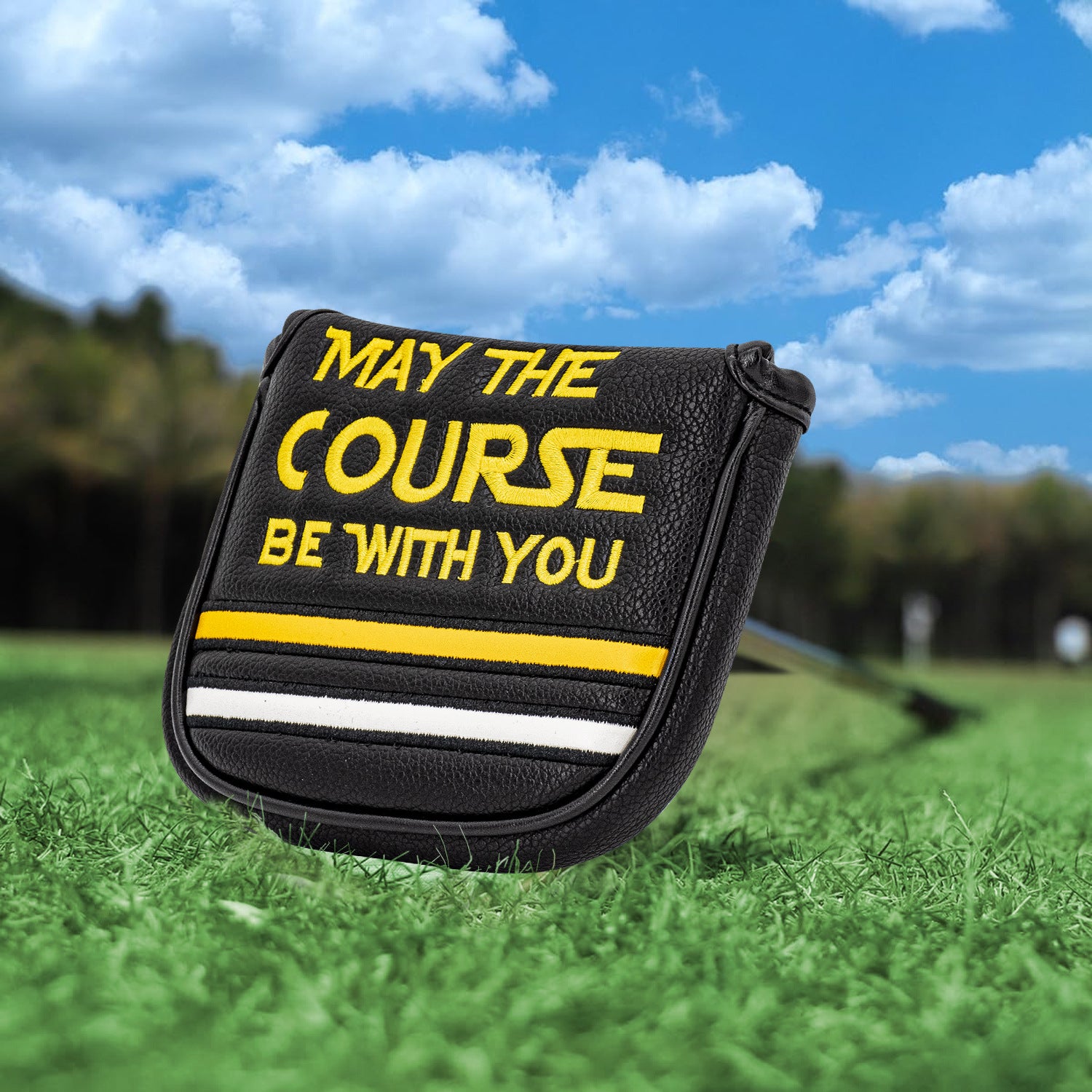 Golf Mallet Putter Cover  Golf Club Cover with Strong Magnetic Closure