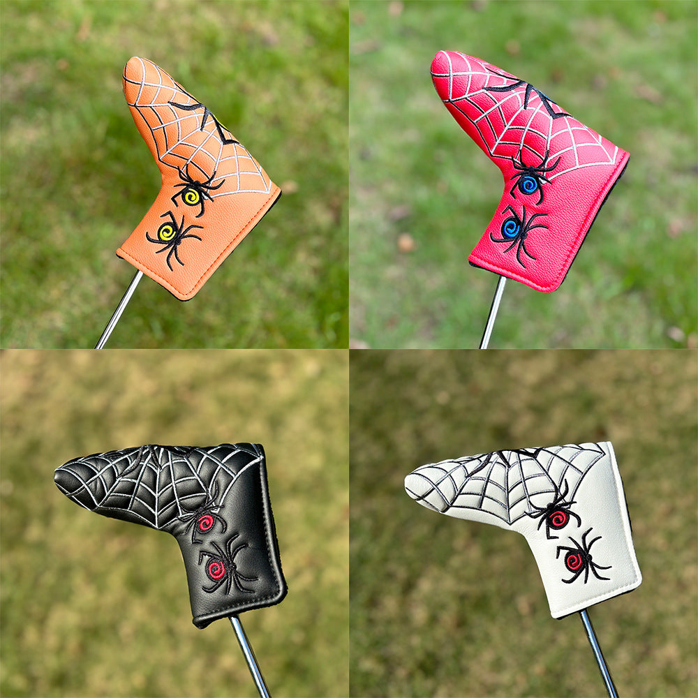 Personalized Spider-Man-themed blade putter headcovers