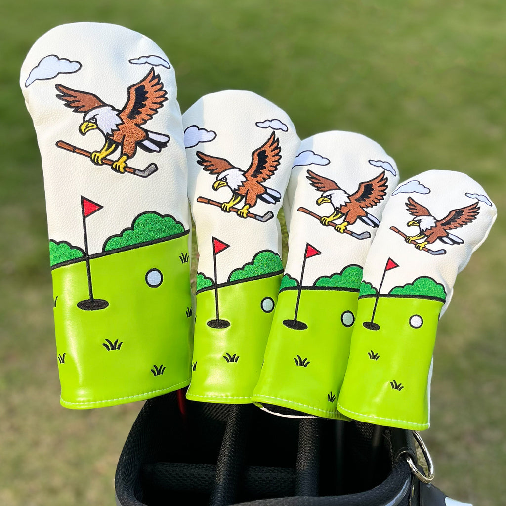 Eagles Golf Club Covers 4-Piece PU Leather Protector