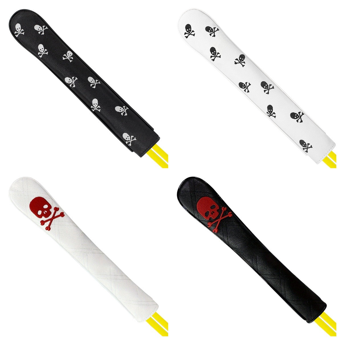 Personalized Skull Embroidery alignment sticks golf cover
