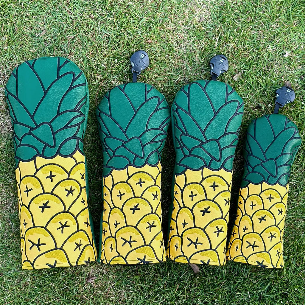 Pineapple Fruit Embroidery Golf Club Head Covers
