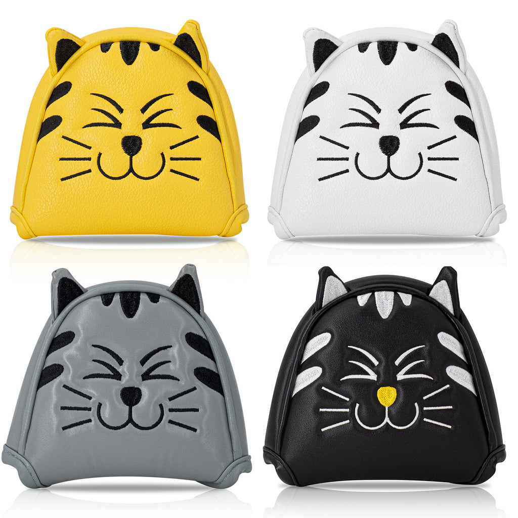 Golf Club Head Covers  Cute Cat Putter Cover Mallet Putter Cover