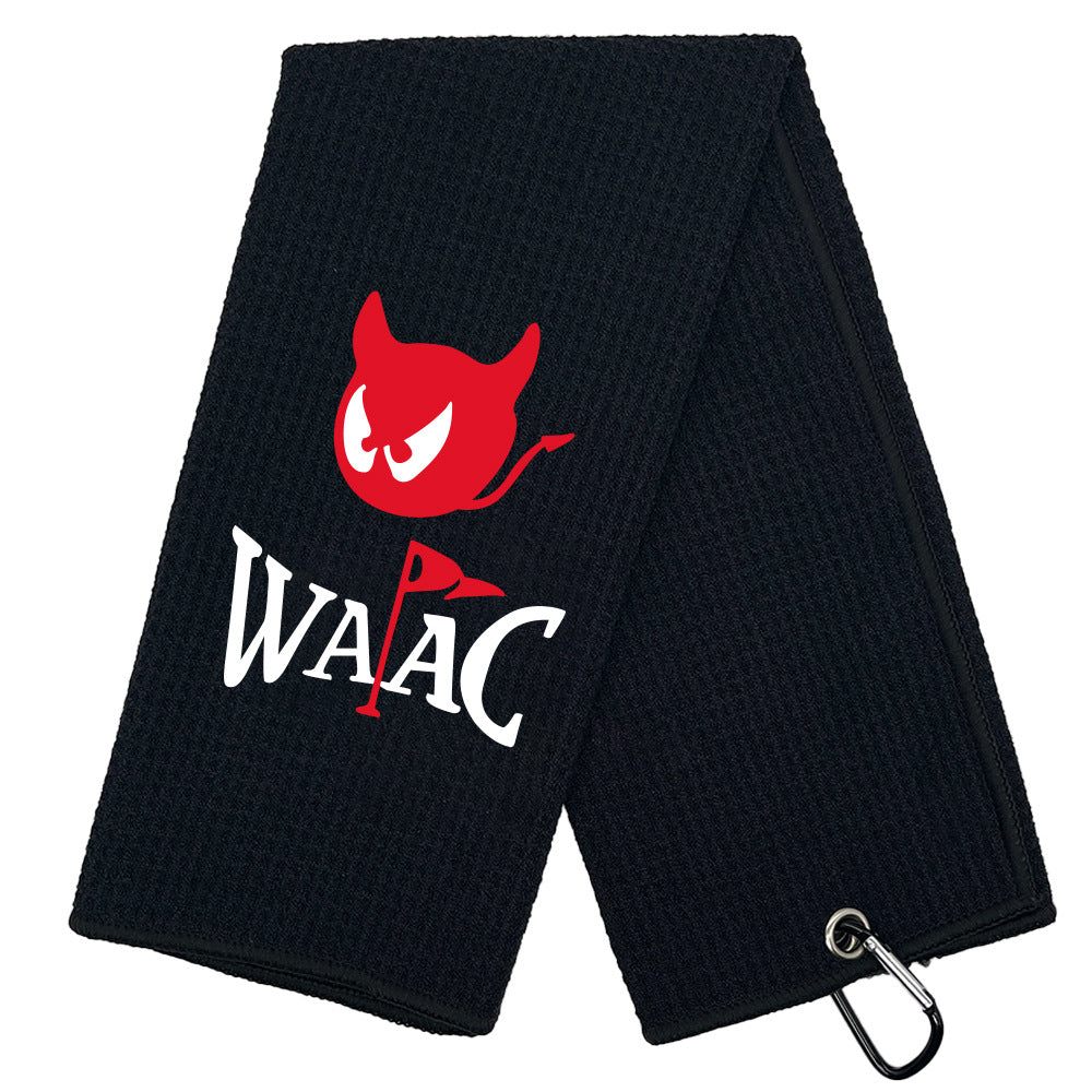 Funny Golf Towel Little Devil Embroidery for Golf Bags with Clip