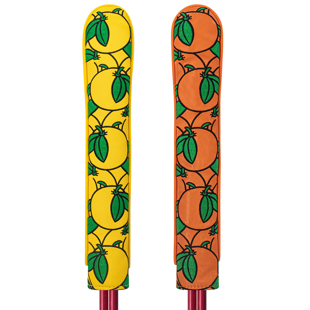 Orange Fruit Embroidery alignment sticks golf cover