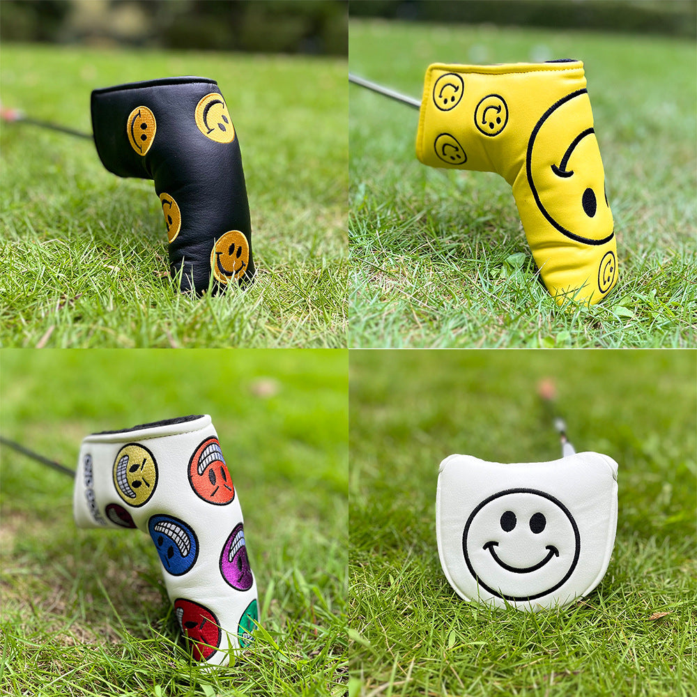 Playful smiley face emoticons blade headcover