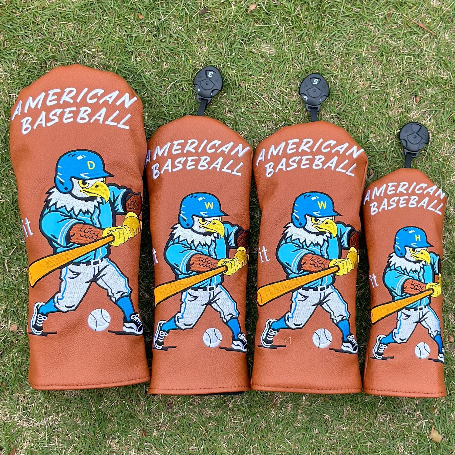 American Baseball Eagle Golf Club Head Covers Set