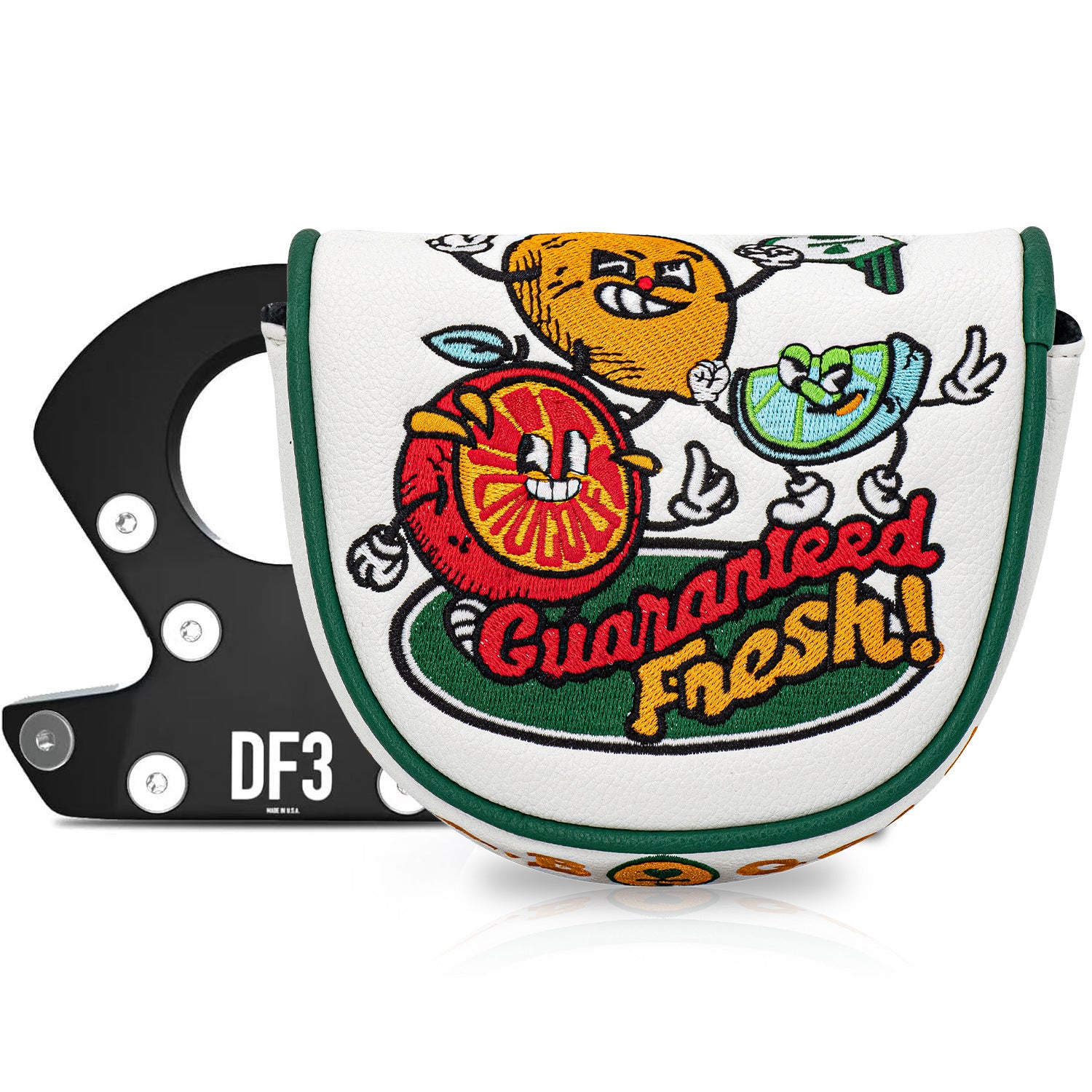 Golf Half Mallet Putter Cover Headcover  Creative Fruit Embroidery Gift for Men Women