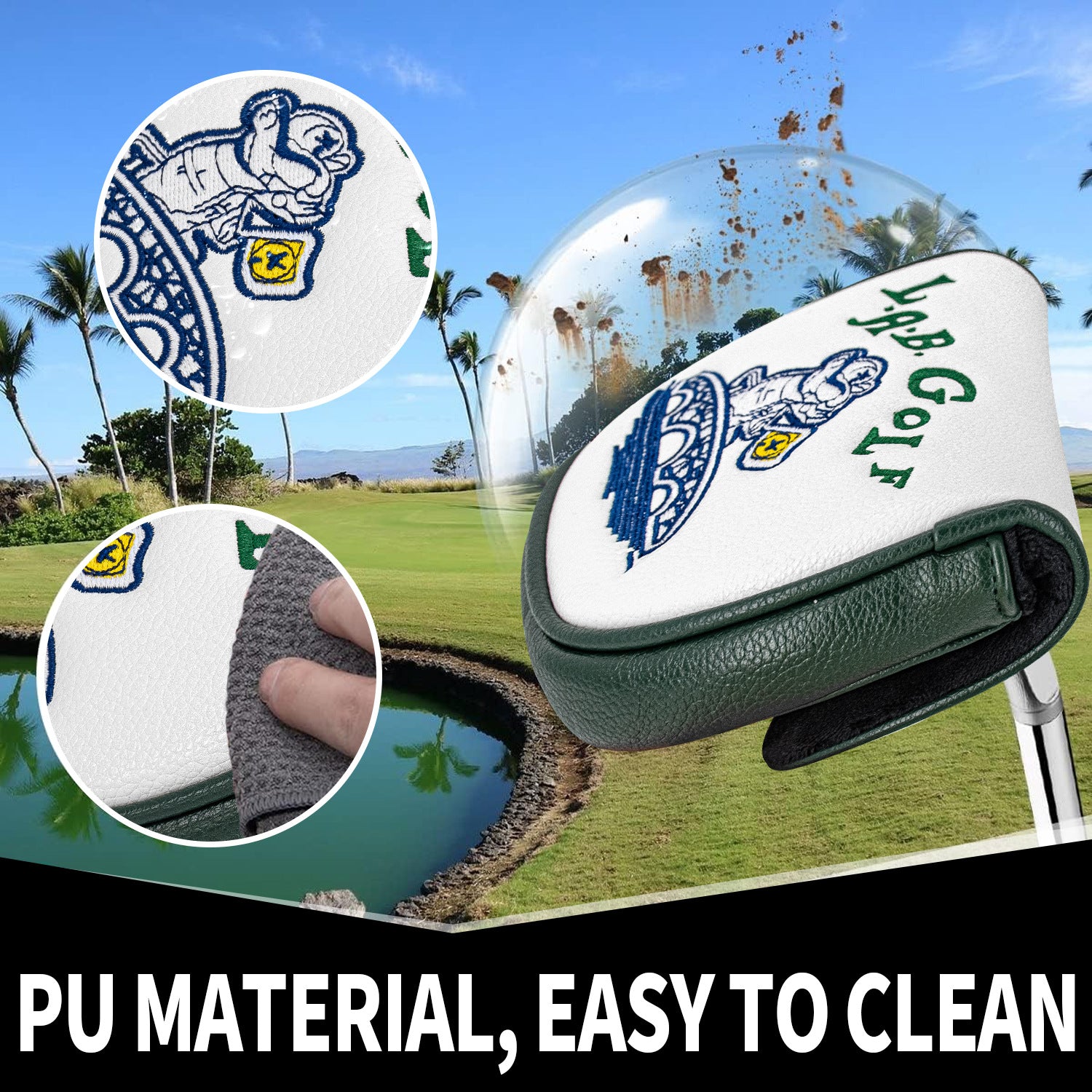 Golf Putter Covers Cartoon Embroidery LAB GOLF for Mallet Headcover