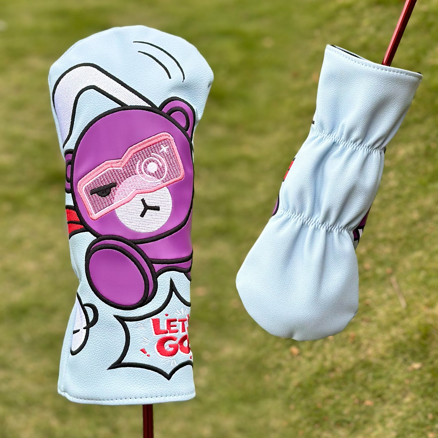 Cartoon Style Violent Bear Golf Club Head Covers