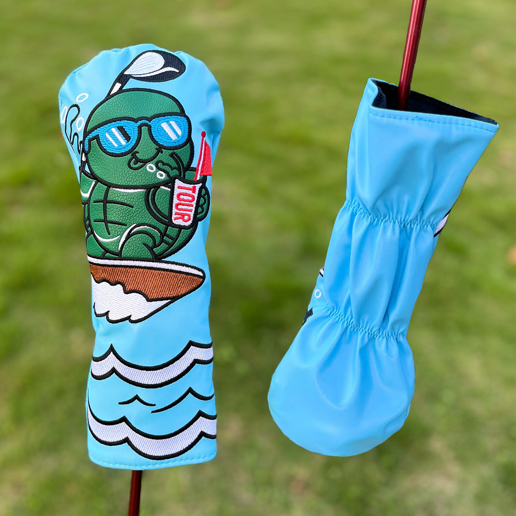 Golf Club Covers for Woods  Anime Turtle Embroidery PU Leather Premium