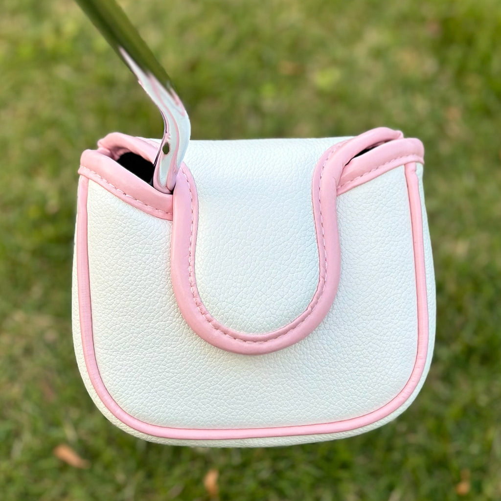 Pink Embroidered Wine Glass golf putter headcovers