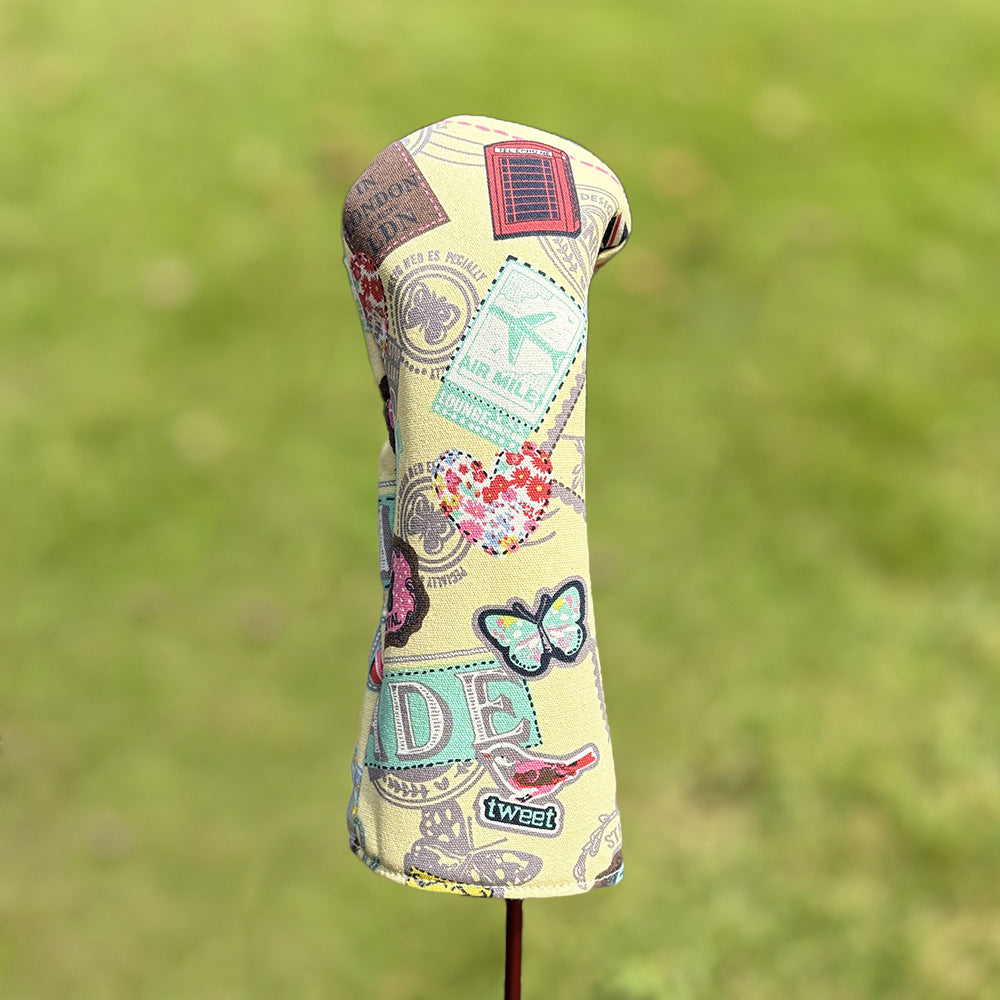 Colorful Printed Pattern Vintage Golf Club Covers