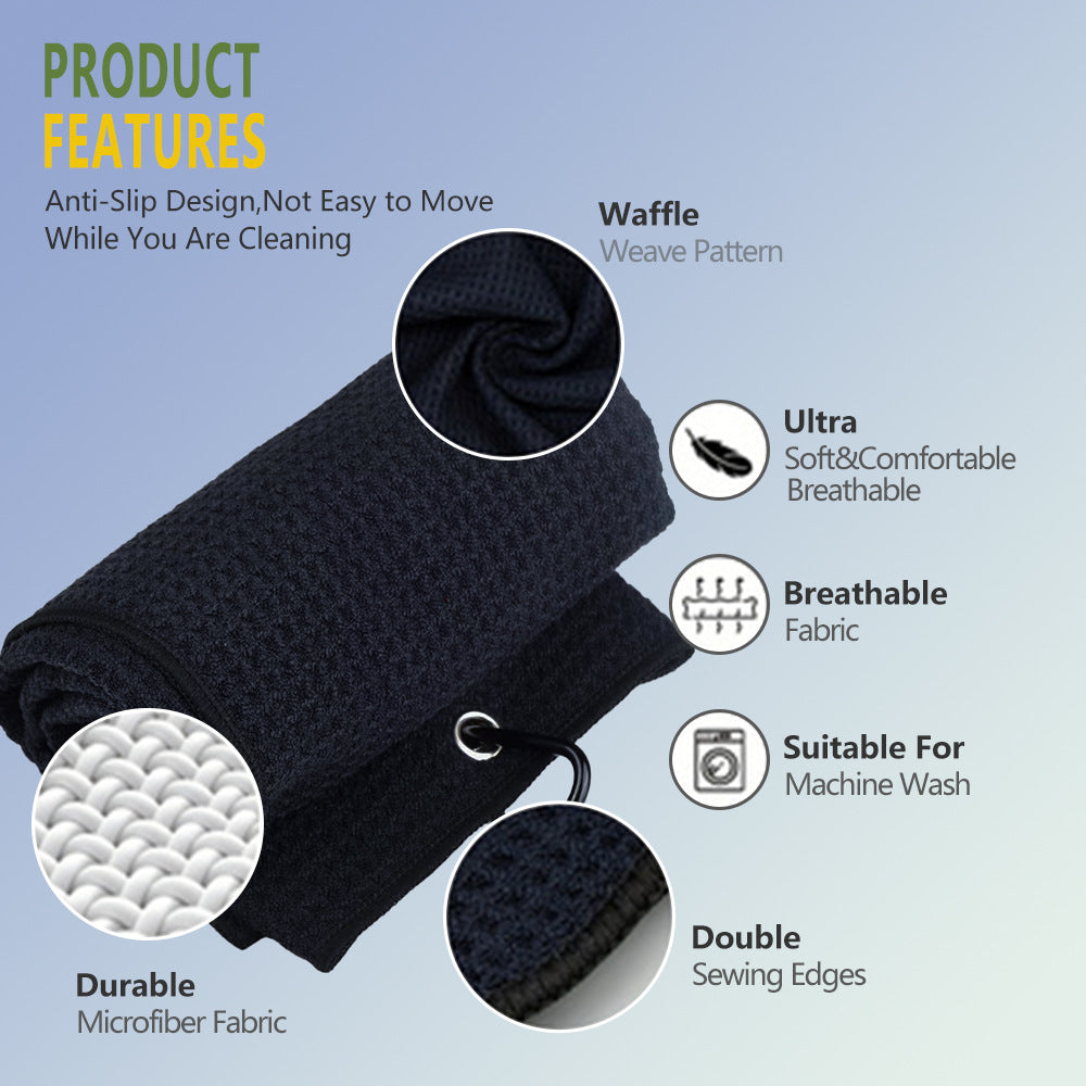 Funny Golf Towel Little Devil Embroidery for Golf Bags with Clip