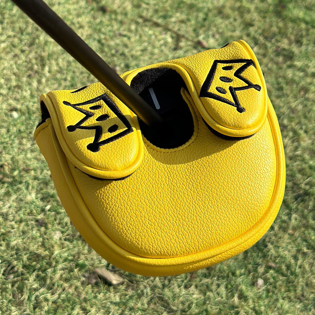 Square Putter Cover Crown Embroidery PU Leather