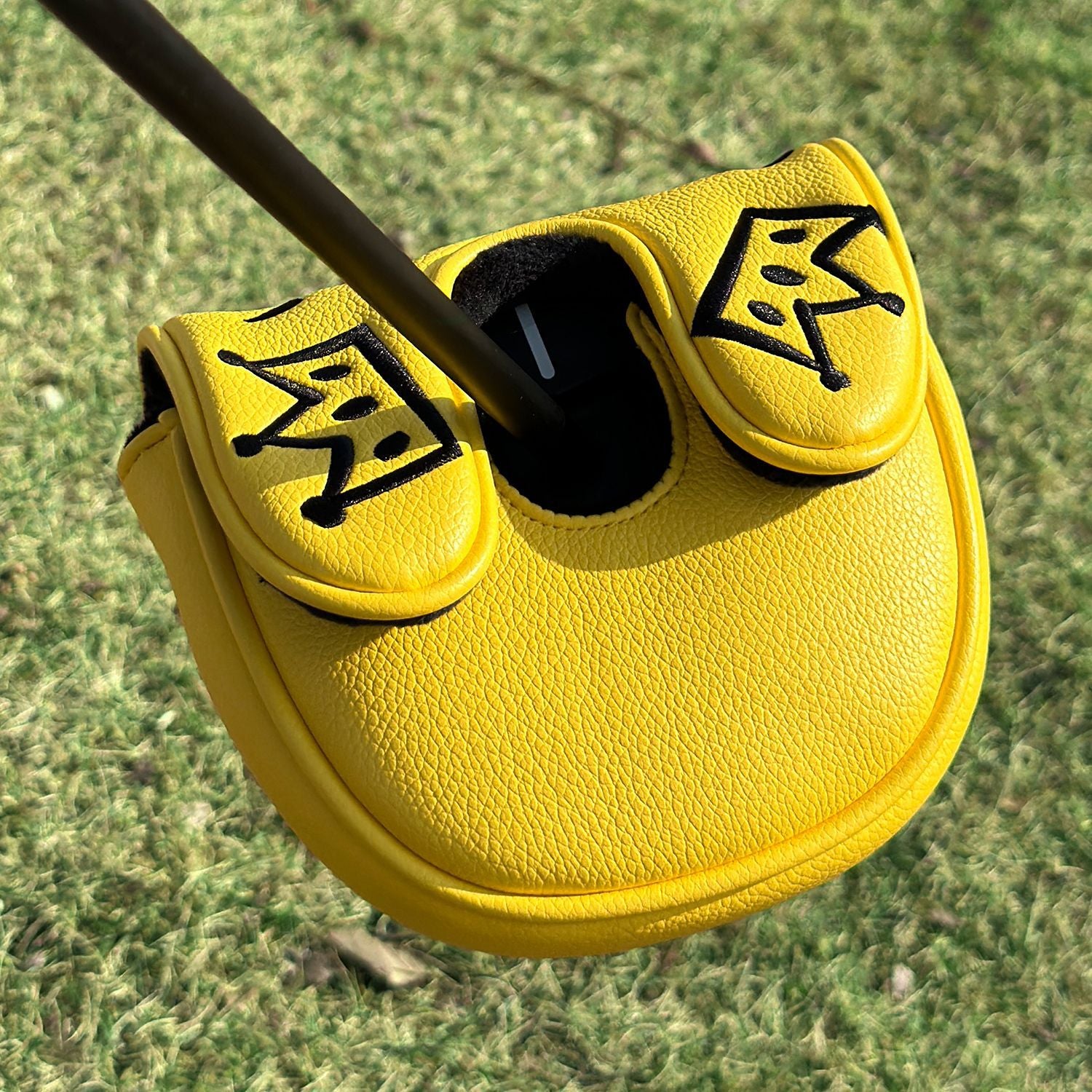 Square Putter Cover Crown Embroidery PU Leather
