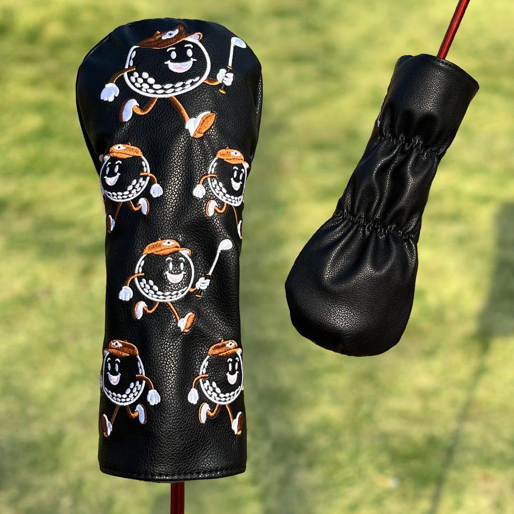 Cartoon Golf Ball Embroidery Personalised Golf Head Covers