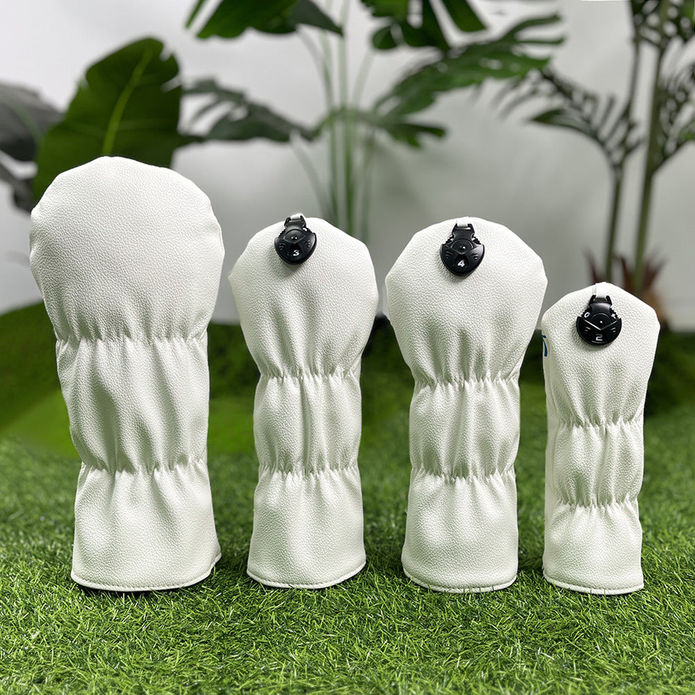 Golf Headcovers Golf Club Head Covers May The Course Be with You Style Elegant Embroidery Premium Leather Driver Fairway(FW) Wood Hybrid(UT) with Number Tags, Golf Mallet Putter Cover