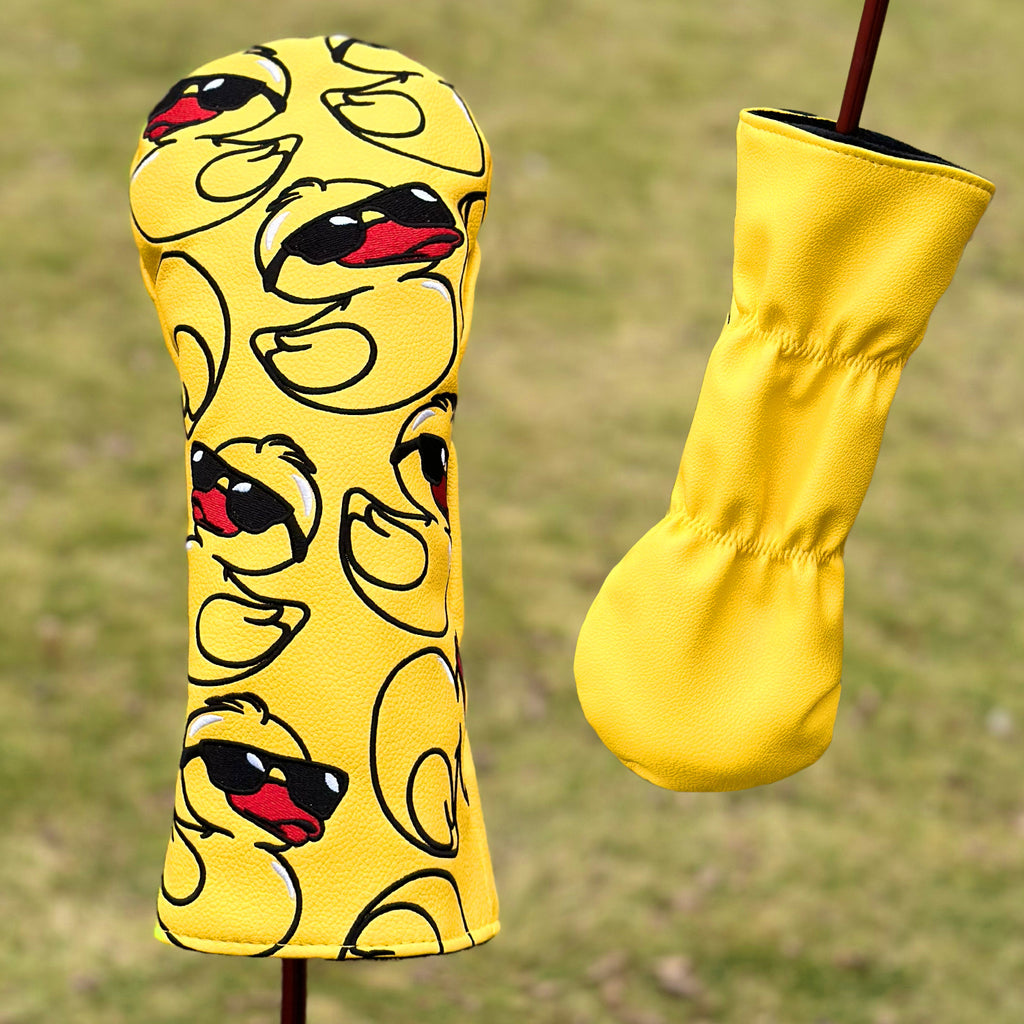 Animal Golf Covers Duckling in Sunglasses Premium Leather Golf Club Head Covers
