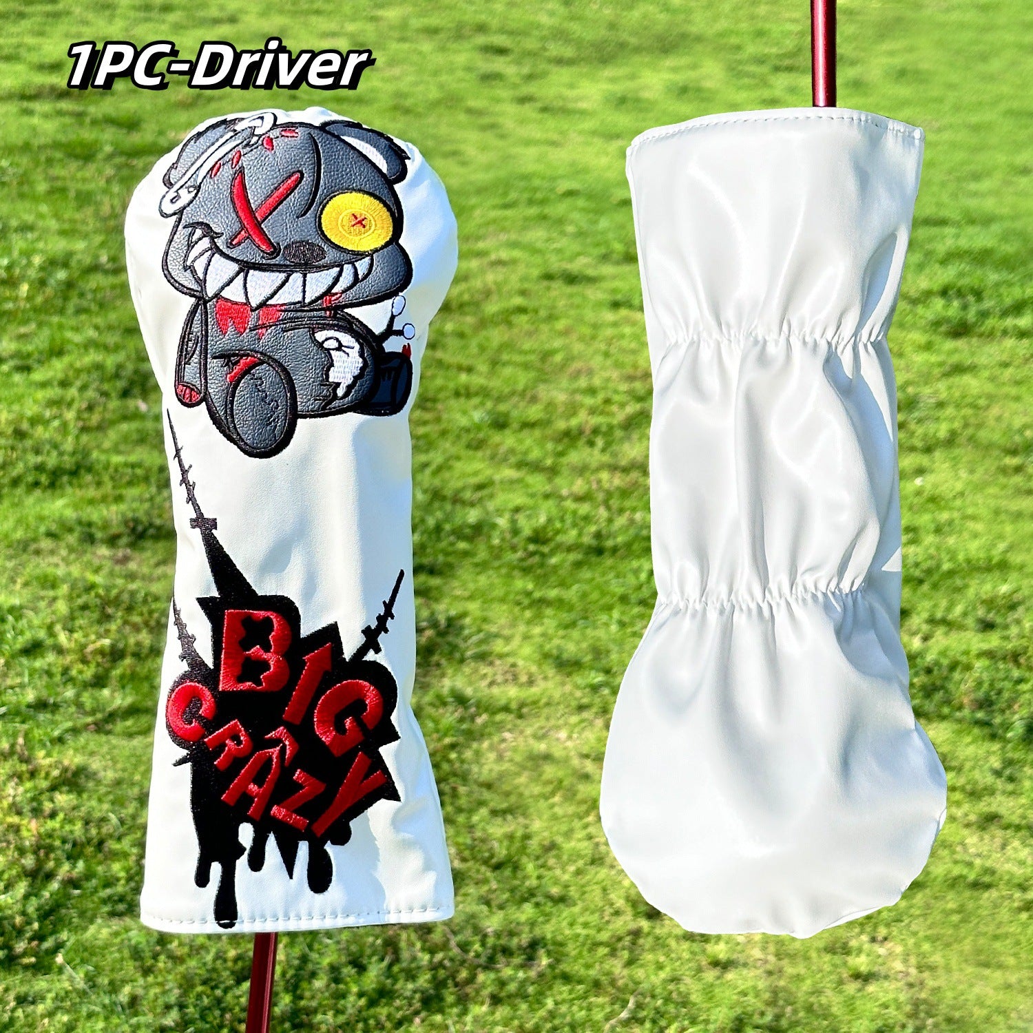 Crazy Bear Golf Head Covers 4-Piece PU Leather