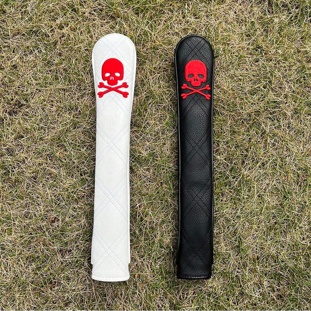 Personalized Skull Embroidery alignment sticks golf cover
