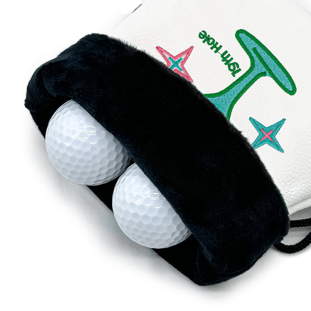 Funny Golf Valuables Pouch,Golf Pouch Bag with Drawstrings Tee Bag for Men Women