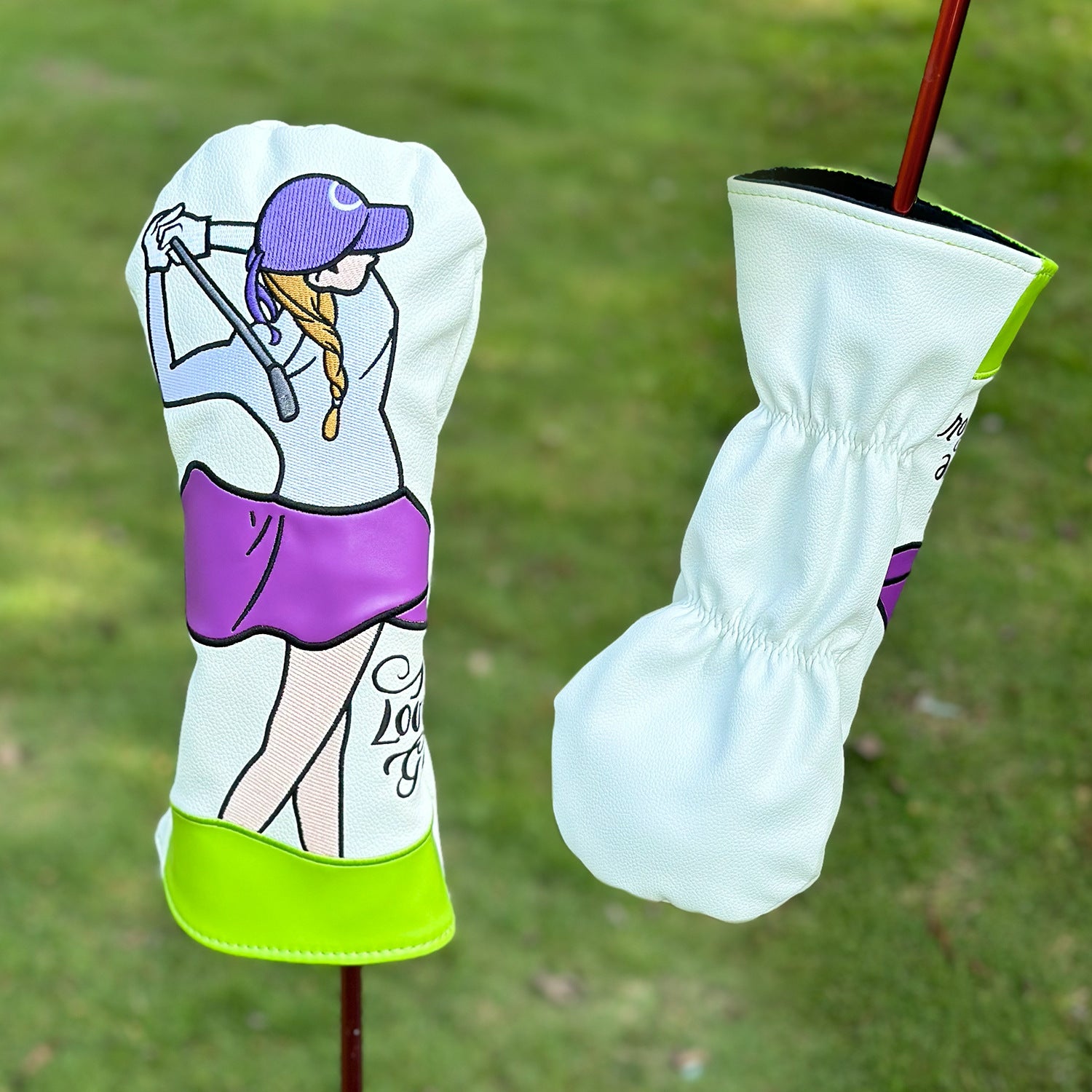 Cartoon Sporty Girl Golf Club Head Covers, Ideal Christmas Gifts for Women
