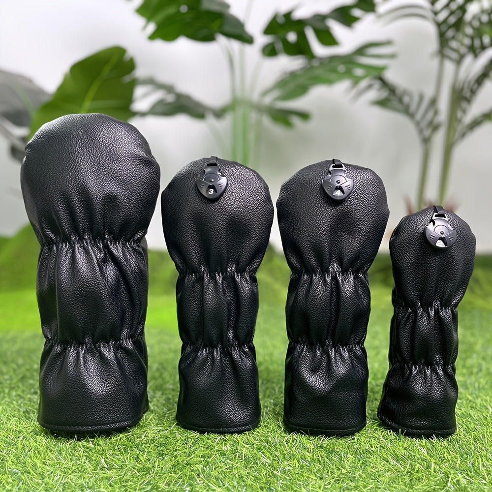 Golf Headcovers Golf Club Head Covers May The Course Be with You Style Elegant Embroidery Premium Leather Driver Fairway(FW) Wood Hybrid(UT) with Number Tags, Golf Mallet Putter Cover