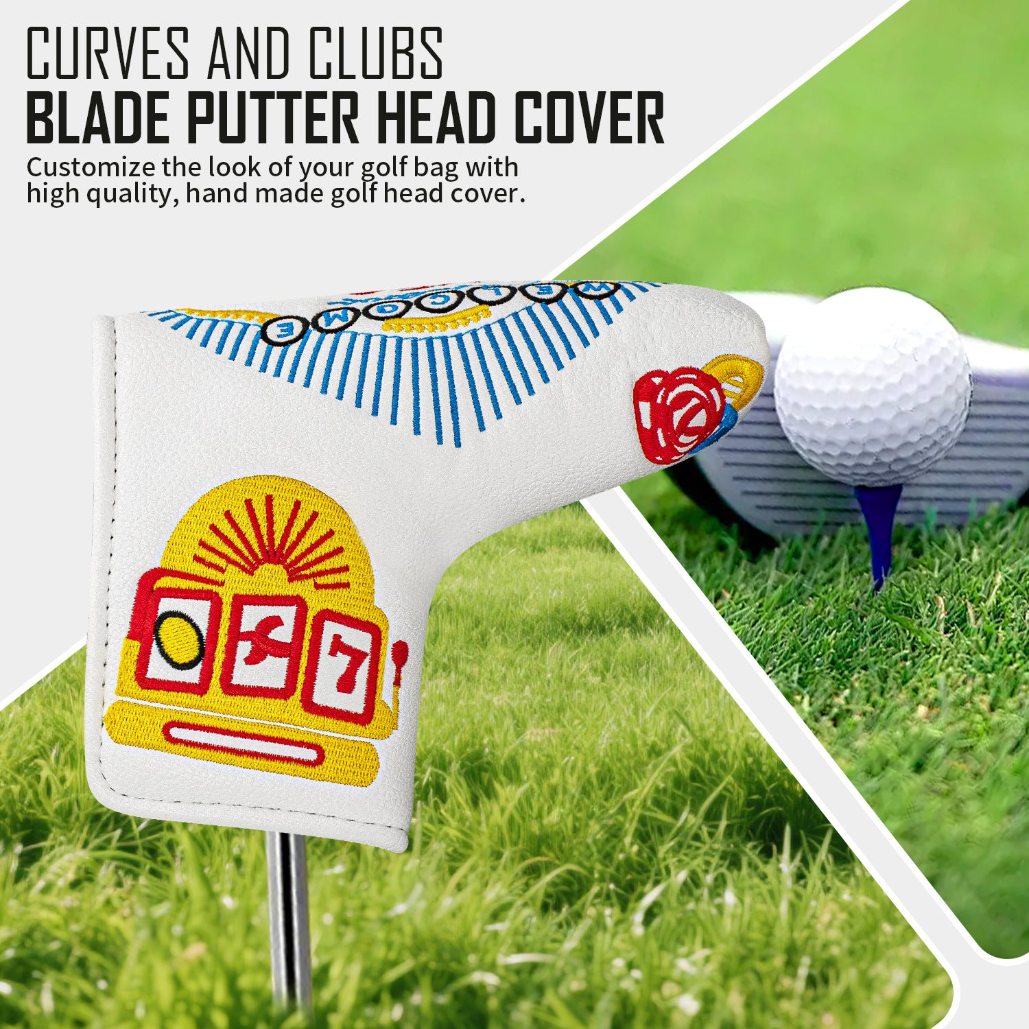 Putter Covers Embroidery Blade Putter Cover Golf Club Cover for All Brand