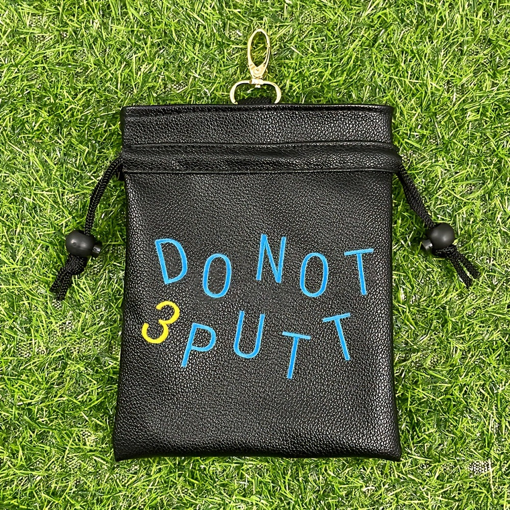 Valuables pouch for golf bag DO NOT 3 PUTT" letter embroidery for Men Women