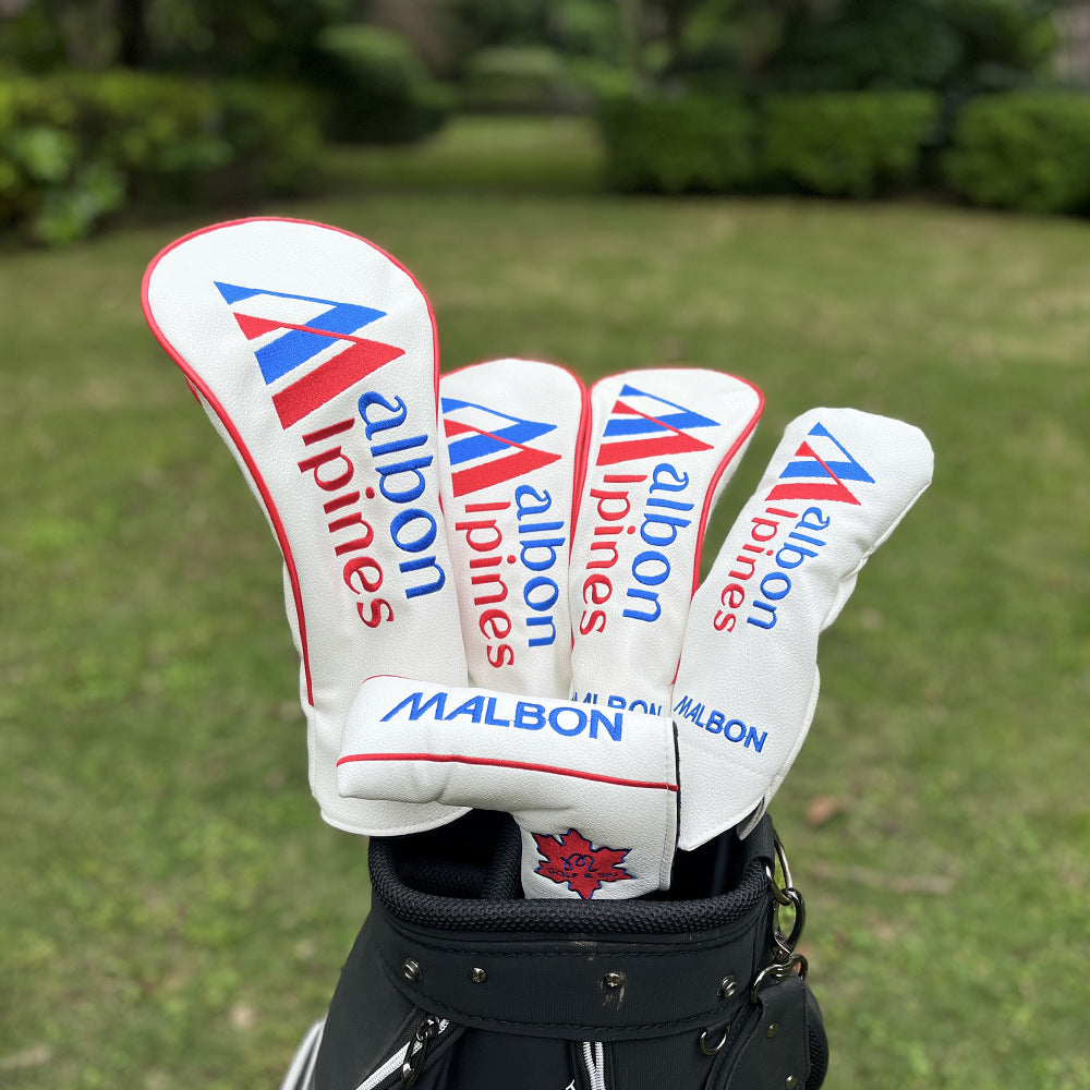New Arrival Golf Headcovers Golf Club Head Covers May The Course Be with You Style Elegant Embroidery Premium Leather Driver Fairway(FW) Wood Hybrid(UT) with Number Tags, Golf Mallet Putter Cover