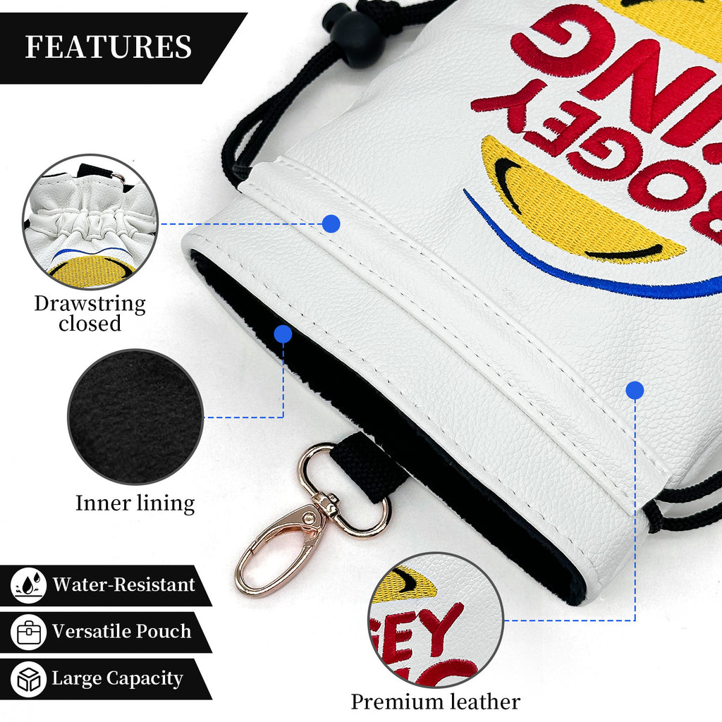 Golf Valuables Pouch,Golf Pouch Bag with Drawstrings Golf Tee Bag Pouch