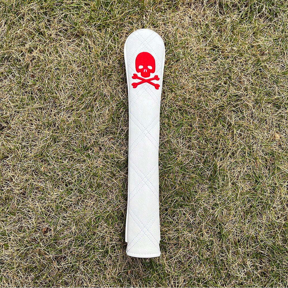 Personalized Skull Embroidery alignment sticks golf cover