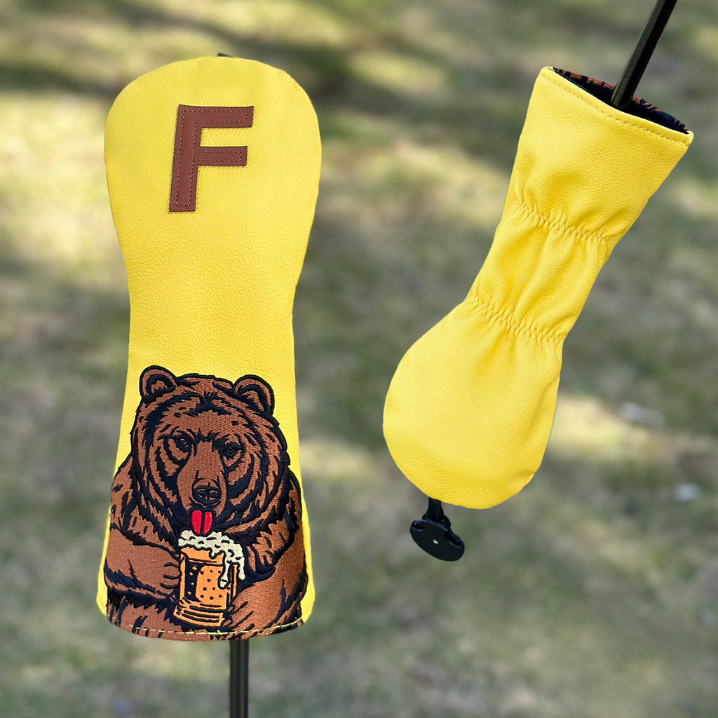 Animal Golf Club Covers Cartoon Brown Bear Embroidery