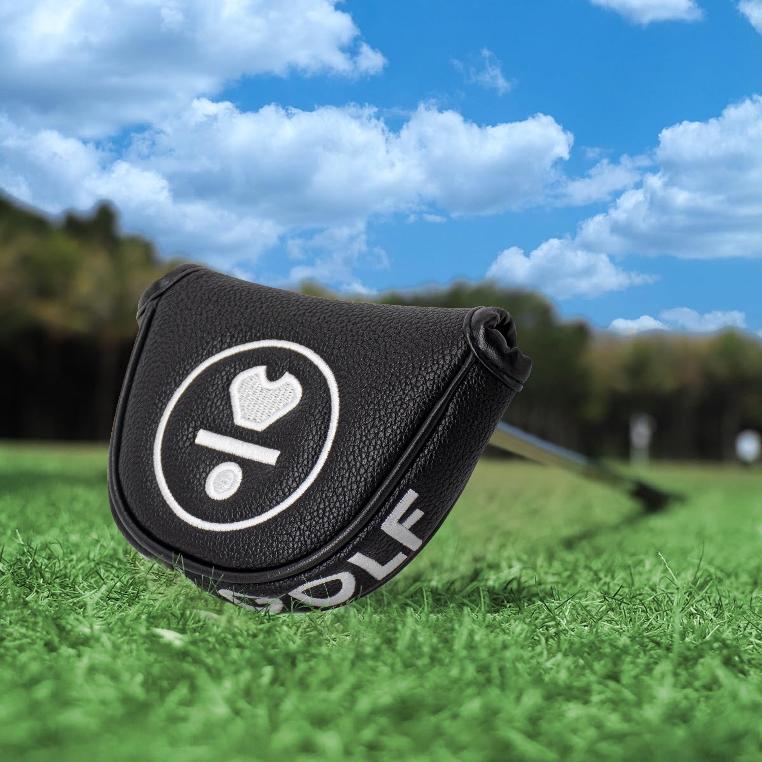 Unique symbol-themed custom golf putter covers