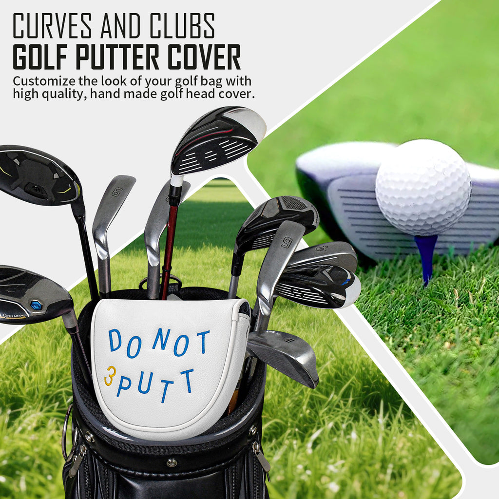 Golf Club Covers Driver Cover Fairway Wood Cover Hybrid Cover Leather Mallet Putter Cover Blade Iron Cover