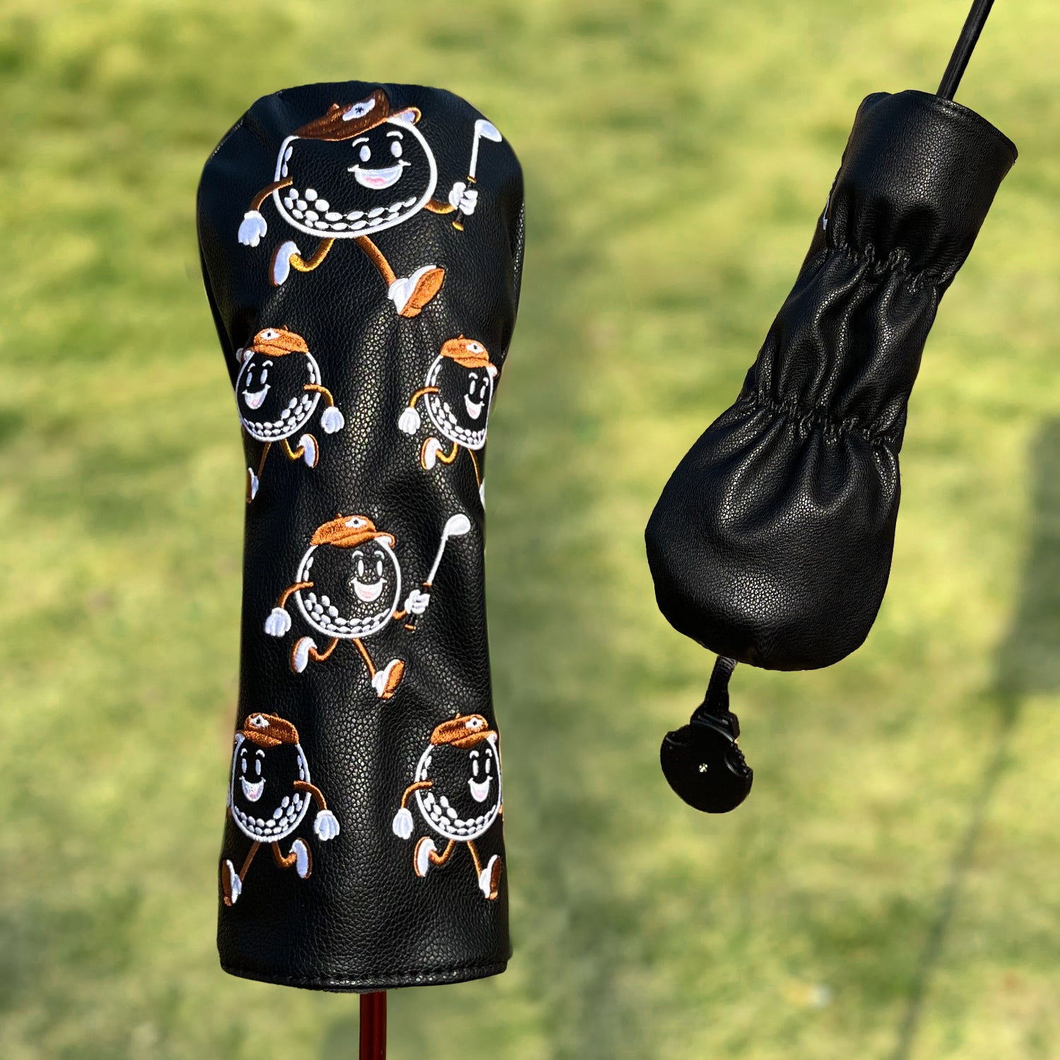 Cartoon Golf Ball Embroidery Personalised Golf Head Covers