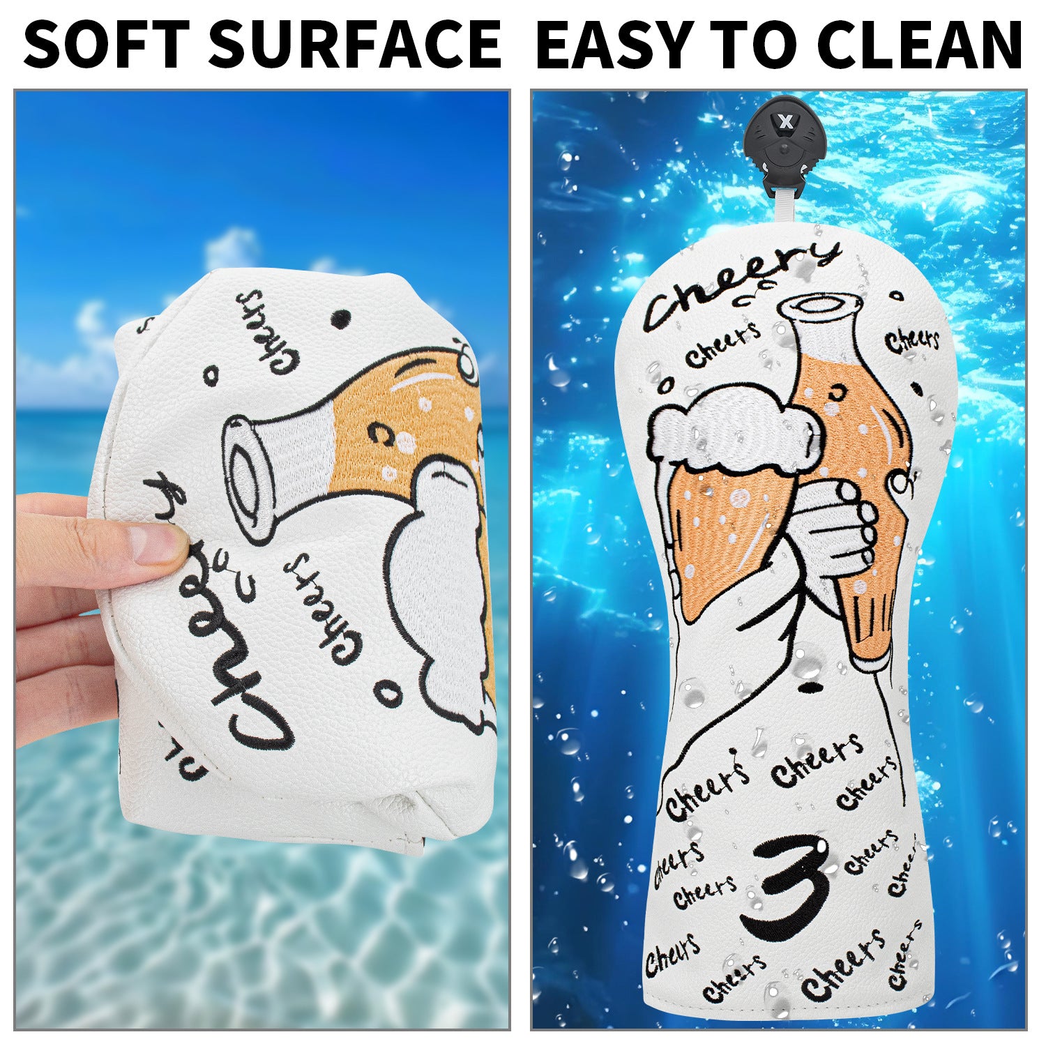 Beer Embroidery Golf Club Head Covers