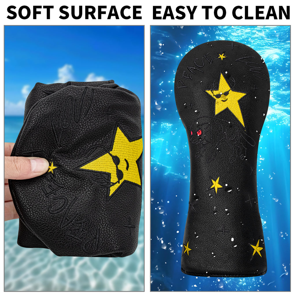 Five-Pointed Star Embroidery Golf Club Covers
