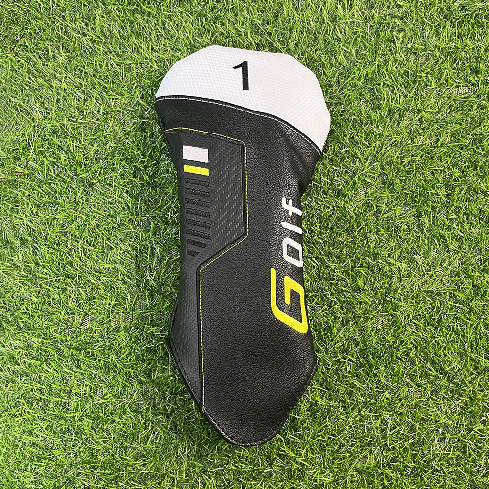 Fashion Embroidered Sports Golf Headcover Premium PU Leather