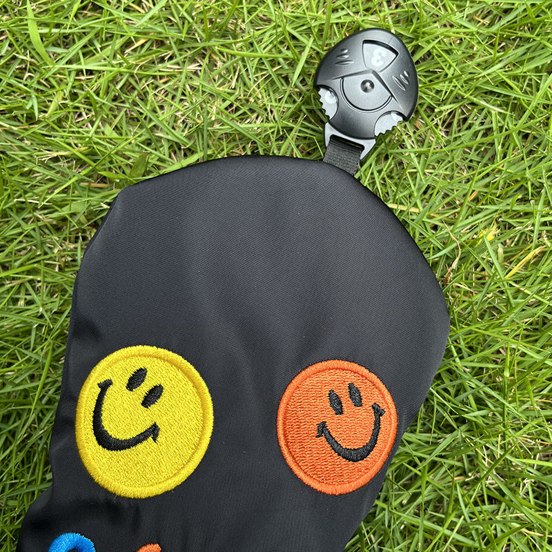 Cartoon Golf Cart Embroidery Pattern Fun Golf Driver Head Covers
