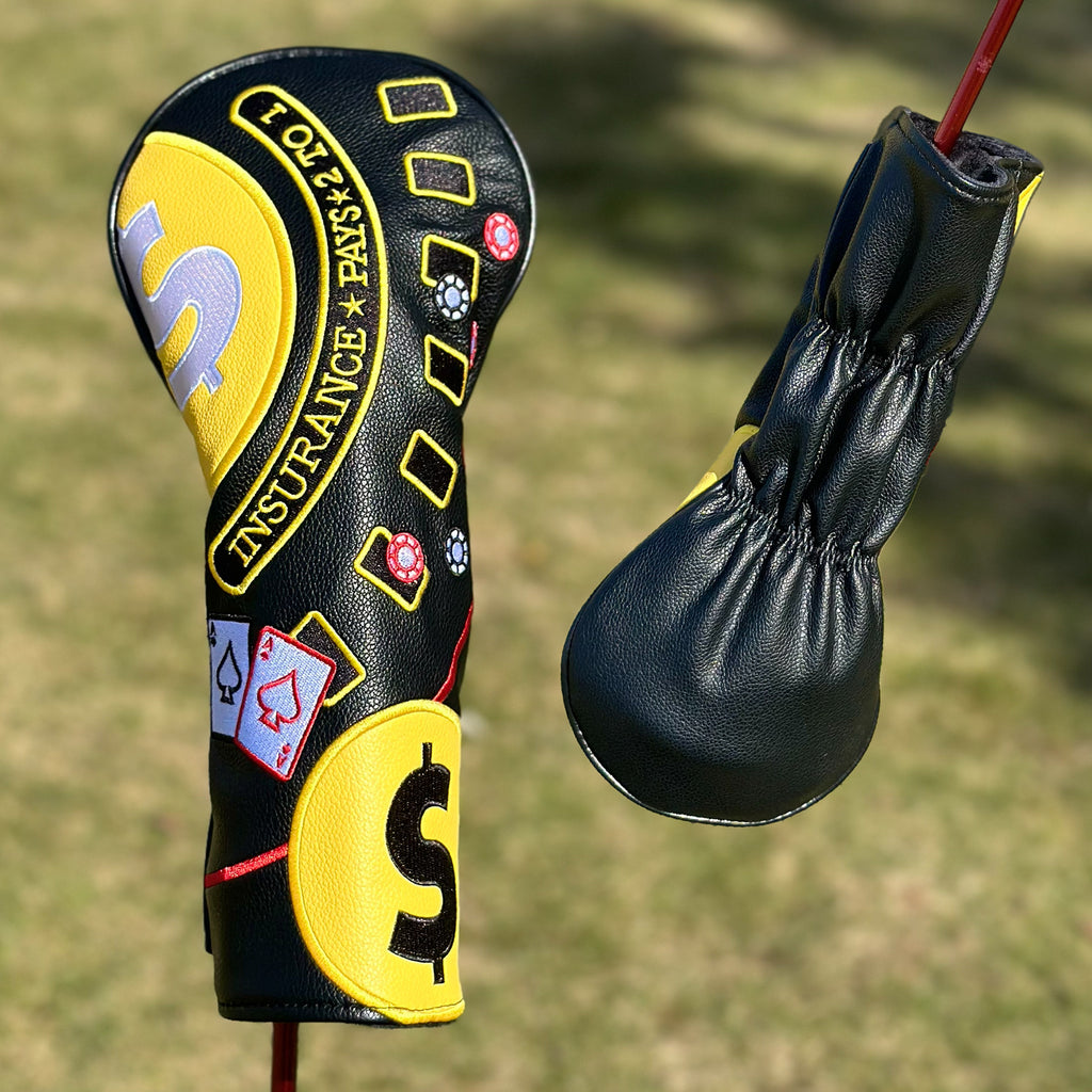 Money & Poker Golf Club Head Covers with Embroidery