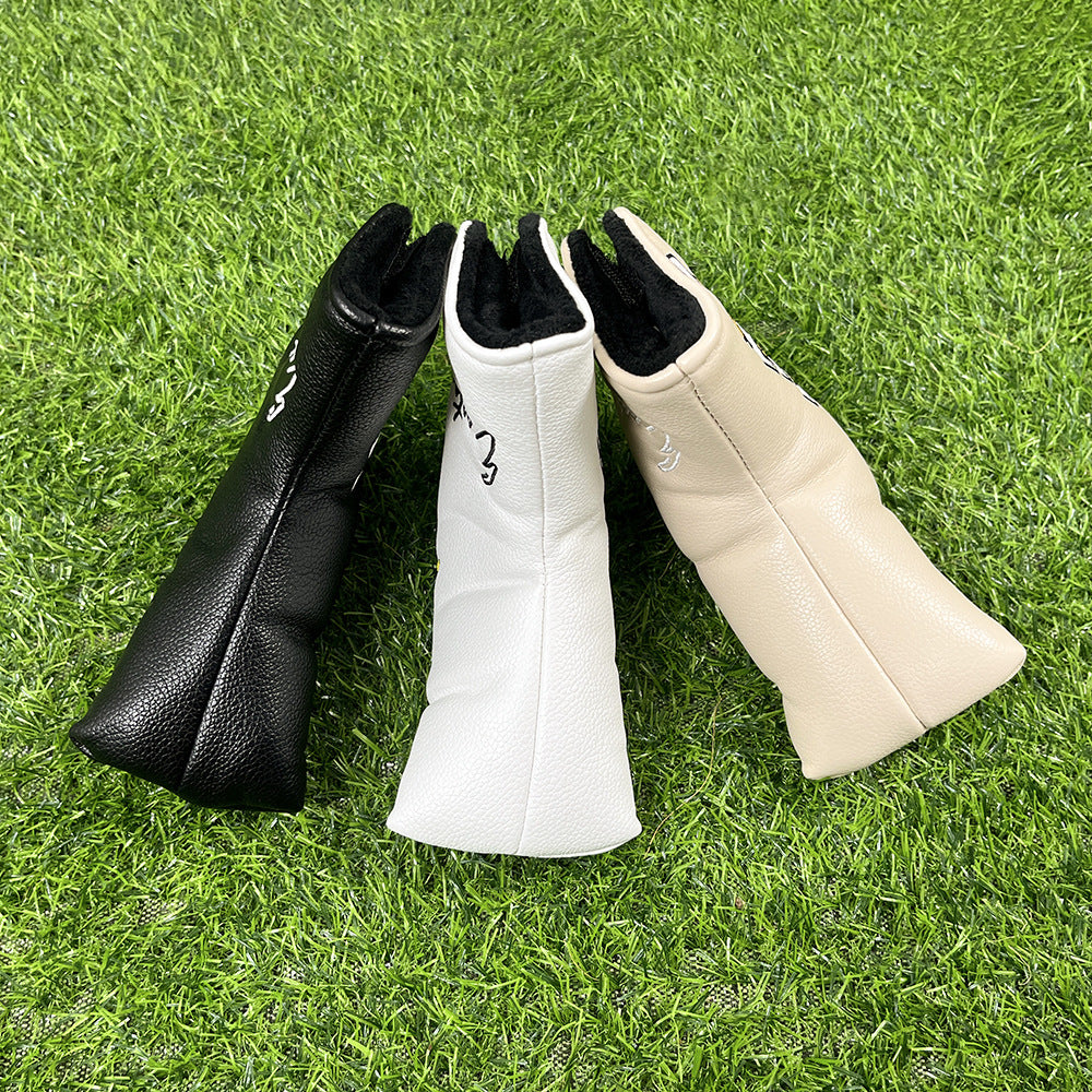 Cartoon swinging golfer embroidery funny blade putter cover