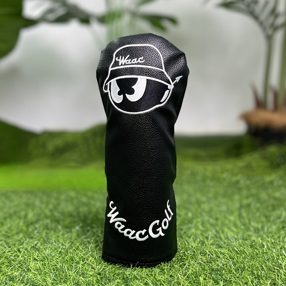 Golf Headcovers Golf Club Head Covers May The Course Be with You Style Elegant Embroidery Premium Leather Driver Fairway(FW) Wood Hybrid(UT) with Number Tags, Golf Mallet Putter Cover