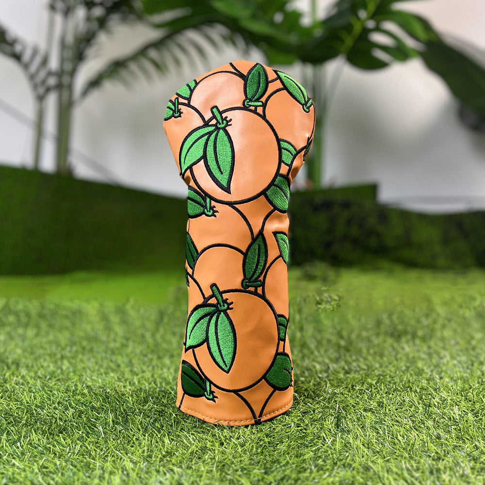Golf Club Covers Orange Golf Head Cover Driver Covers Fairway Wood Headcover Hybrid Cover Leather Golf Headcover for Scotty Cameron Taylormade Titleist Odyssey